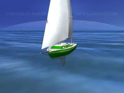 30 Foot Sailboat V12 3D model