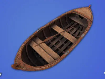 Old Boat - PBR GameReady Low-poly 3D model