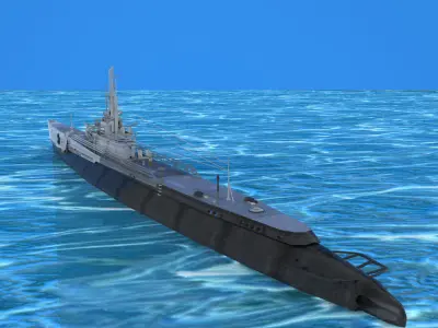 USS Trigger in various formats 3D model