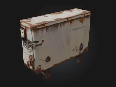 Rusty Air Conditioner Unit  Weathered Appliance for Realistic 3D model
