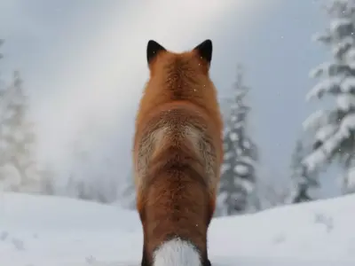 A Red Fox 3D model