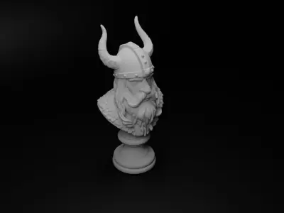 Danish Viking Bust Chess 3D print model purchase