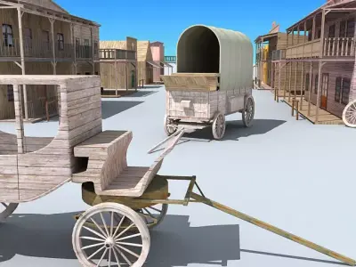 Old Western Town 3D model