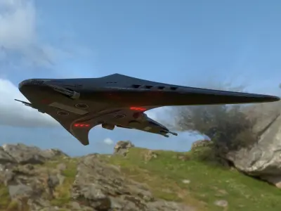 PBR - Spaceship Game Ready - Melving JJPEA Low-poly 3D model