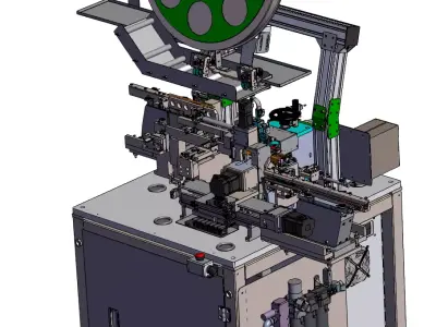 Vacuum tube assembly packaging machine 3D model