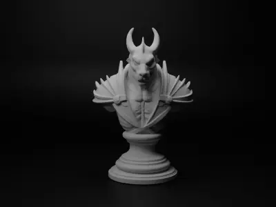 Legendary Monster Hunter Bust Chess 3D print model get