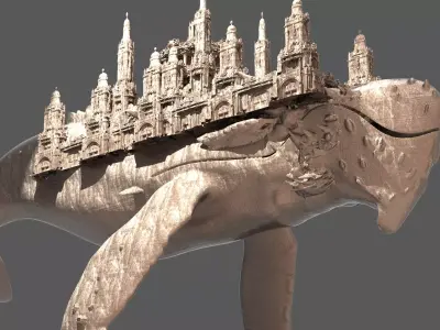 Dinosaur whale 1  3D model