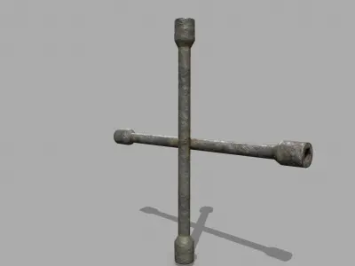  Lug Wrench Low-poly 3D model buy