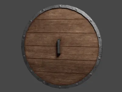 Shield Low-poly 3D model 11