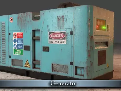 PBR Generator industrial Low-poly 3D model