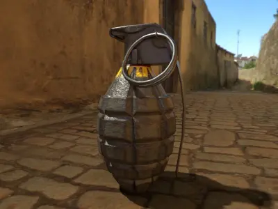 Granade grenade Low-poly 3D model