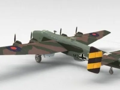 plane toy with camouflage 3D model