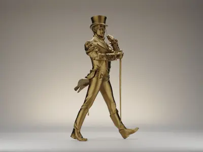 Johnnie Walker Character  3D Model 3D model