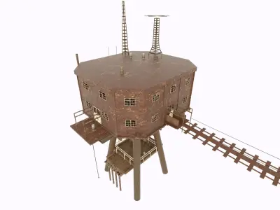 Maunsell Sealand Forts 3D model