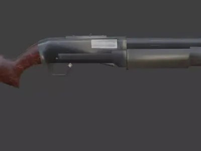 gun ks23 Low-poly 3D model