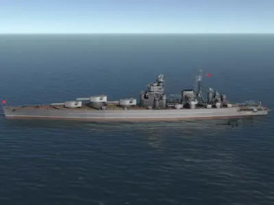 SOVIET BATTLESHIP LENIN 3D MODEL 3D model