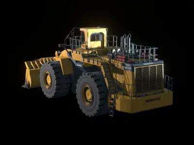WA1200-6 bulldozer Low-poly 3D model