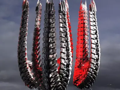 Horror Dark Spine Arch 2 3D model