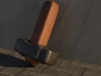Hammer Free low-poly 3D model buy