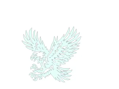 Eagle Wall Art Mold 3D Model for Casting 3D model