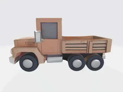 Lowpoly truck Low-poly 3D model