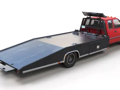 Dodge Ram 3500 Ramp truck Low-poly 3D model