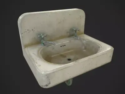 Antique sink Low-poly 3D model
