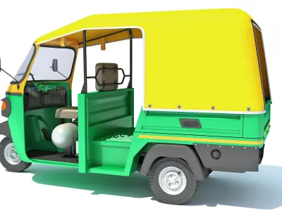 3 Wheeler Taxi Tuk Tuk 3D model