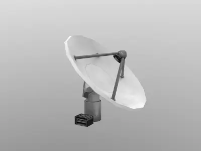Low Poly Radio Dish Free low-poly 3D model