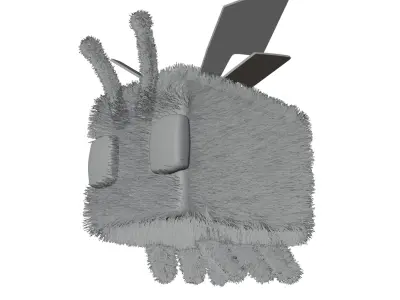 the bee from minecraft 3D model