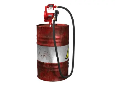 Oil Barrel Low-poly 3D model 12
