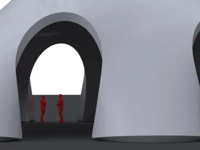 Organic Vaulted Pavilion Structure 01 3D model