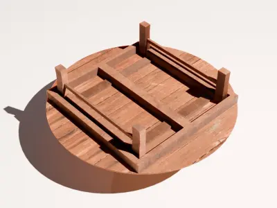 Chabu Table Low-poly 3D model