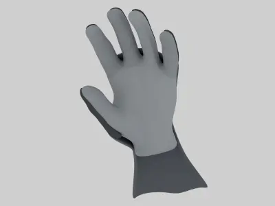 Armored Glove Gauntlet 3D Model Low-poly 3D model