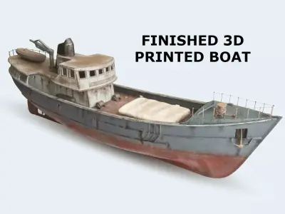 RC fishing boat 3D print model