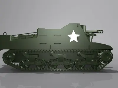 Tank 002 Howitzer Motor Carriage m7 3D model