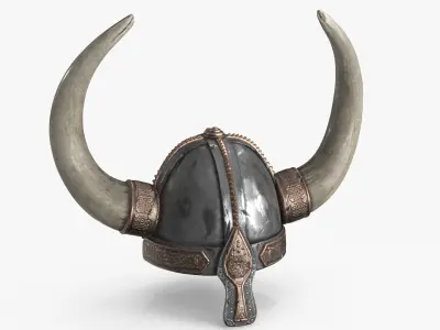 Viking Helmet Low-poly 3D model