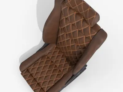 leather car seat 1 3D model