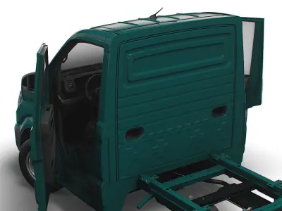 VW Crafter Chassis SingleCab L1 HQInterior 2023 3D model