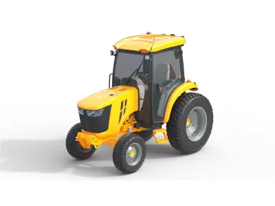 Compact Utility Tractor Low-poly 3D model