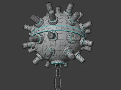 Naval Bomb Low-poly 3D model