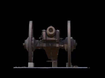 Yongdudondae Cannon in Ganghwado Island 3D model