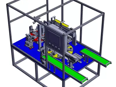 Automatic loading and unloading cam slitting machine 3D model