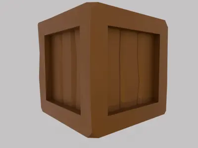 Low Poly Box  Low-poly 3D model