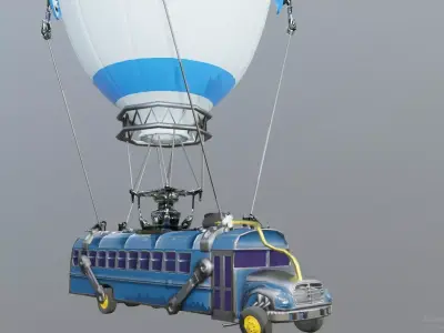 flying bus 3D model