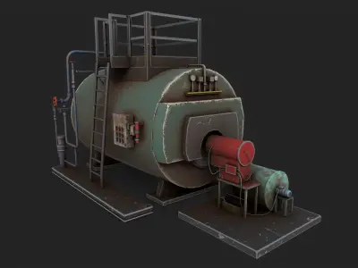 Steam Boiler  Low-poly 3D model