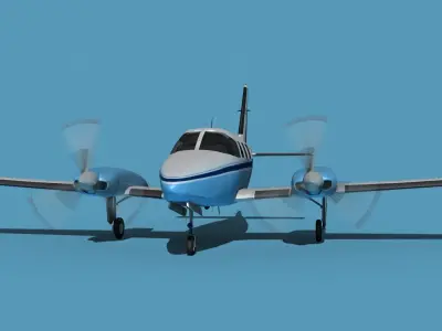 Piper PA-31-350 Navajo Chieftain V15 3D model