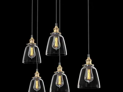 CLOCHE RECTANGULAR PENDANT 3D model