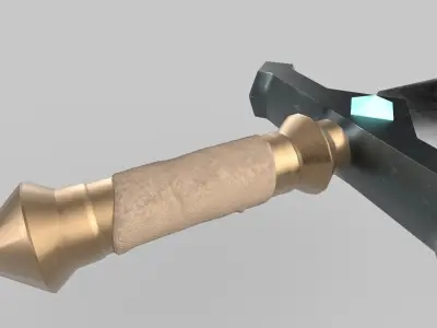 Dagger sword Low-poly 3D model 11