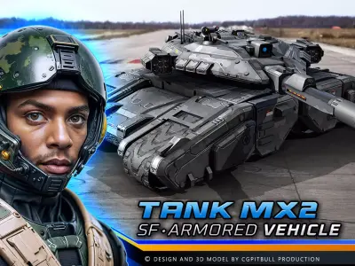 SF Tank - MX2 Low-poly 3D model